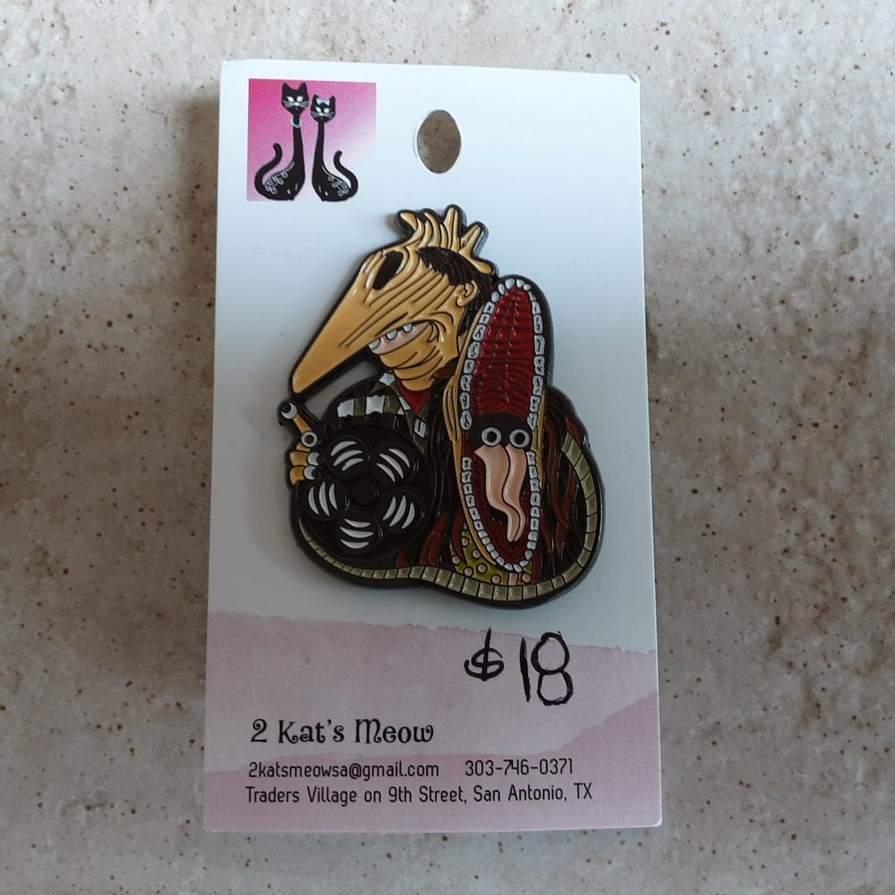 NWT Beetlejuice Scary Adam and Barbara enamel pin